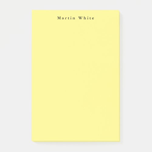 Light Yellow Plain Elegant Professional Modern Post_it Notes
