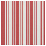 [ Thumbnail: Light Yellow & Red Lines/Stripes Pattern Fabric ]