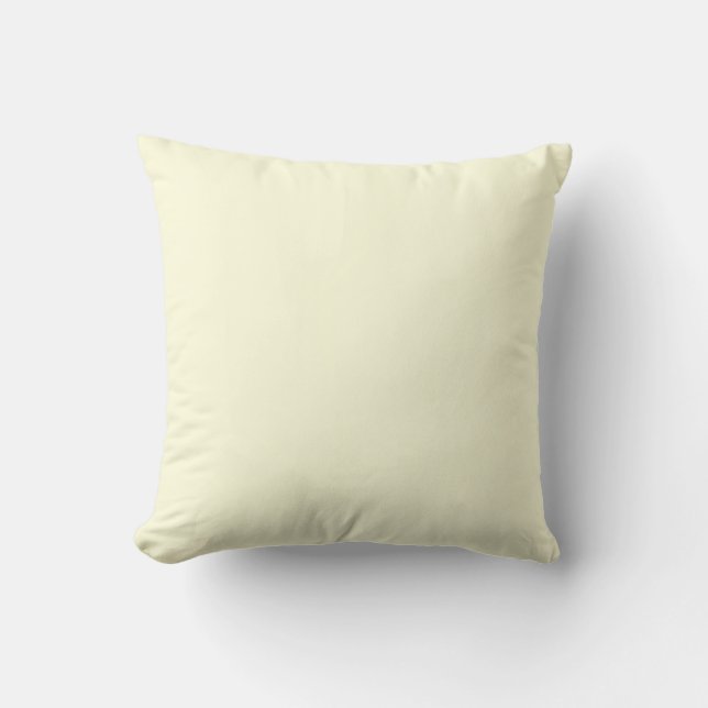 Light Yellow Solid Color Throw Pillow (Front)
