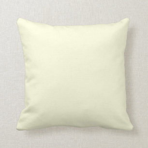 Light Yellow Solid Color Throw Pillow