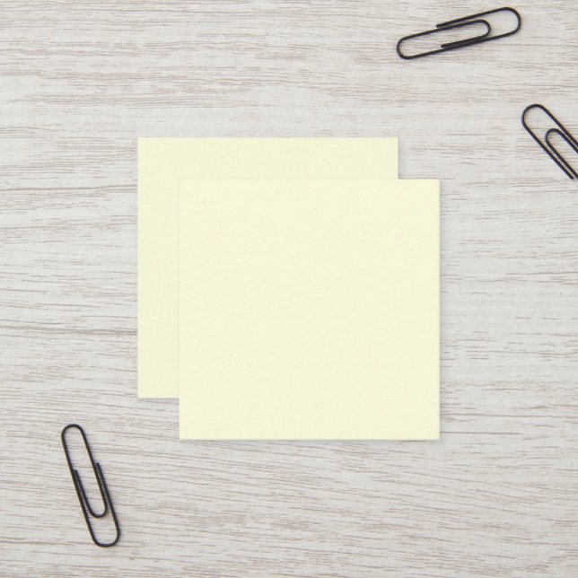 Light Yellow Square Business Card (Front/Back In Situ)