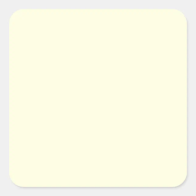 Light Yellow Square Sticker | Zazzle