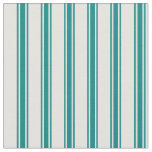 [ Thumbnail: Light Yellow & Teal Lines Fabric ]