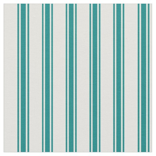 Light Yellow & Teal Lines Fabric
