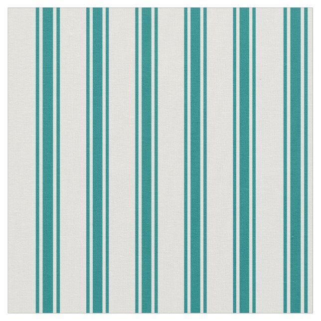 Light Yellow & Teal Lines Fabric (Close Up)
