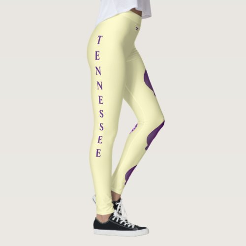 Light Yellow Tennessee Iris State Flower Leggings