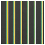 [ Thumbnail: Light Yellow, Yellow, Sea Green & Black Lines Fabric ]