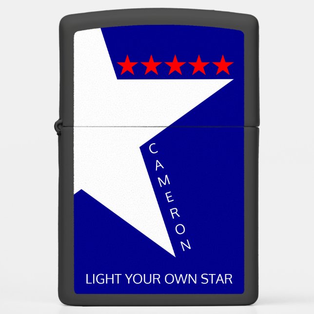 Light your own star customizable elegant zippo lighter (Front)