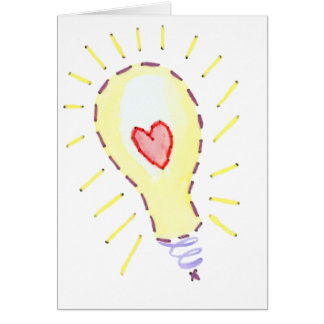 Lightbulb Bright Idea - Heart Cards