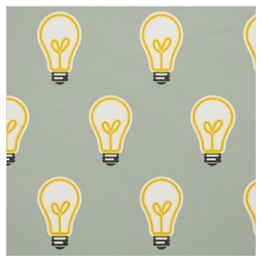 Lightbulb Glowing Bright Yellow Household Bulb Fabric