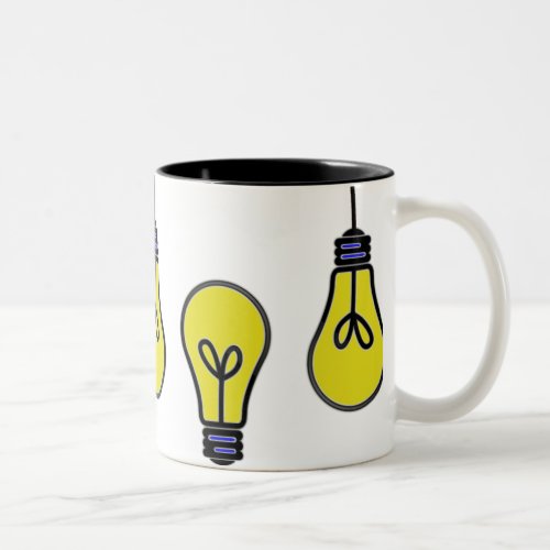 Lightbulb Idea Design Two_Tone Coffee Mug