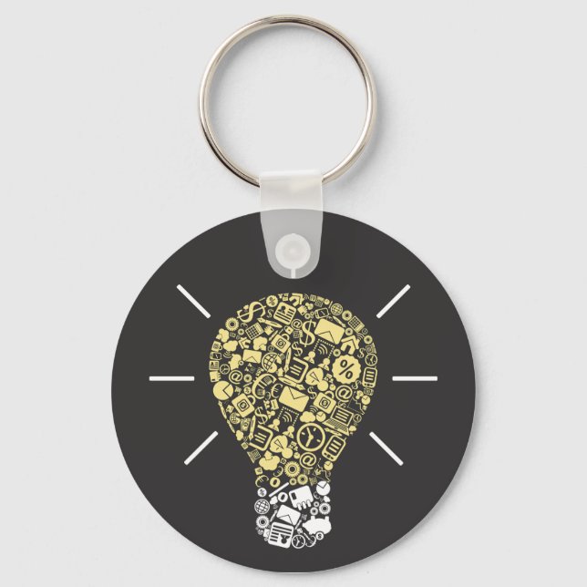 Lightbulb Idea Keychain (Front)