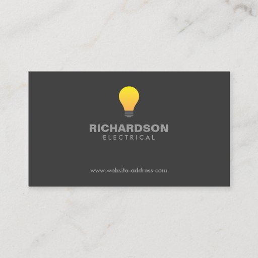 Customizable LIGHTBULB LOGO No. 2 Business Card