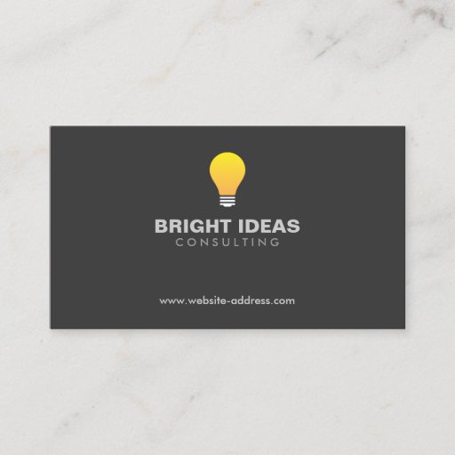 Customizable LIGHTBULB LOGO No. 3 Business Card