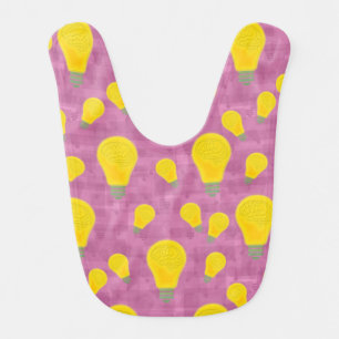 Lightbulb Pattern Light Bulb Lightbulb Drawing Eas Baby Bib