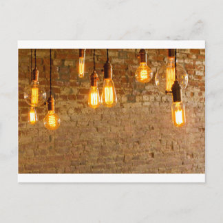 Lightbulbs Background Postcard