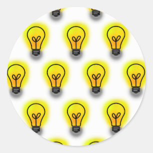 Lightbulbs Classic Round Sticker