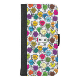 Lightbulbs Pattern custom monogram phone wallets