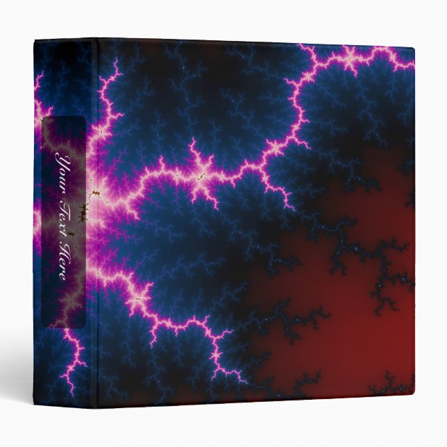Lightcleave - Fractal Art 3 Ring Binder (Front/Spine)