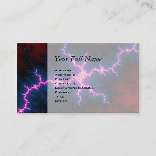 Customizable Lightcleave - Fractal Art Business Cards