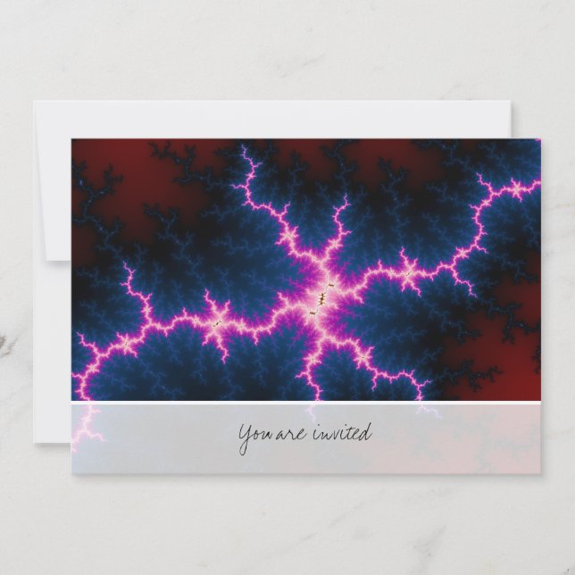 Lightcleave - Fractal Art Invitation (Front)