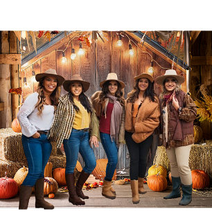 Lighted autumn barn doors backdrop