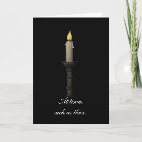 Lighted Candle Sympathy Card