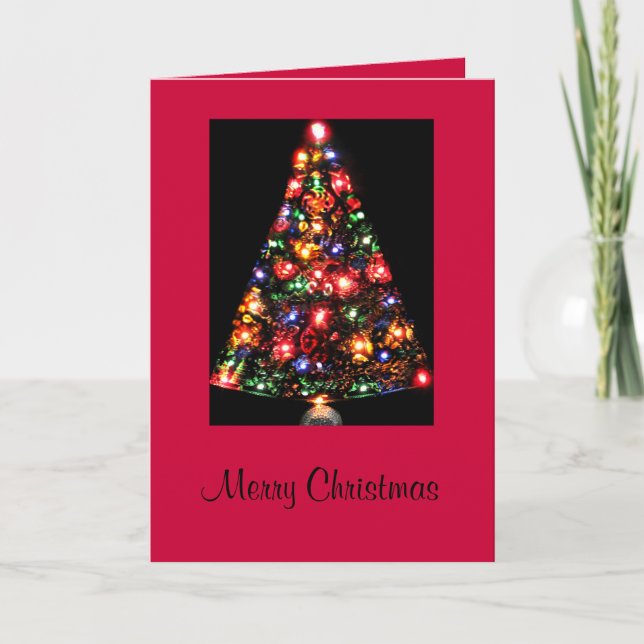 Lighted Christmas Tree Holiday Card (Front)