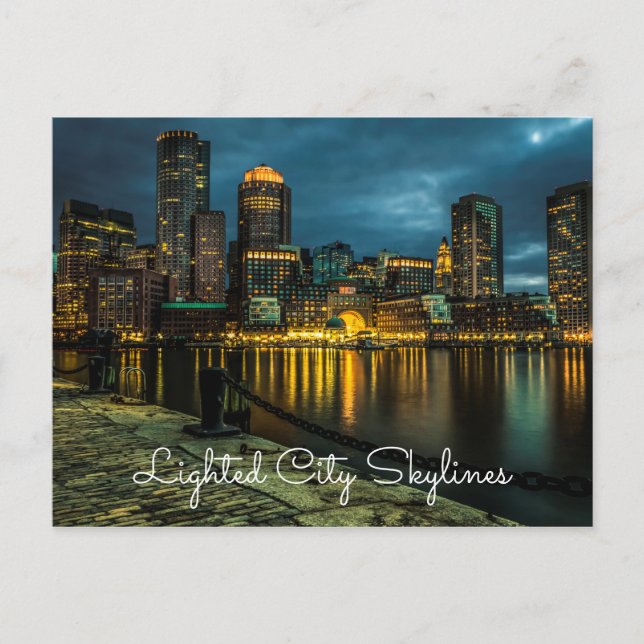 Lighted City Skylines Postcards (Front)