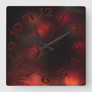 Lighted Face Square Wall Clock