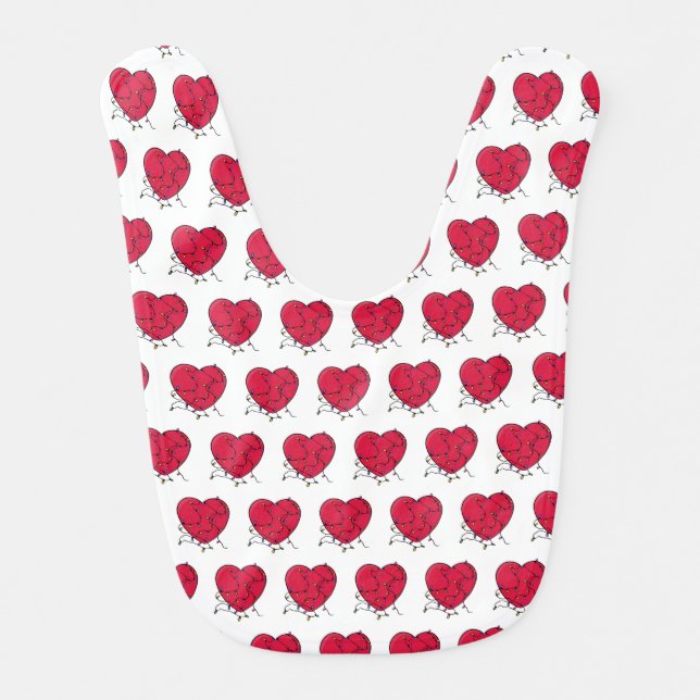 Lighted Heart Baby Bib (Front)