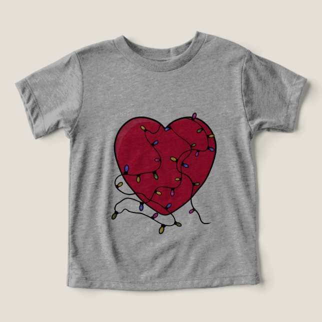Lighted Heart Toddler T-shirt (Design Front)