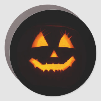 Lighted Jack O Lantern  Car Magnet