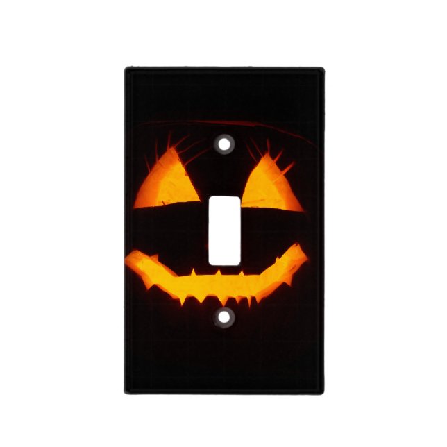 Lighted Jack O Lantern  Light Switch Cover (Front)