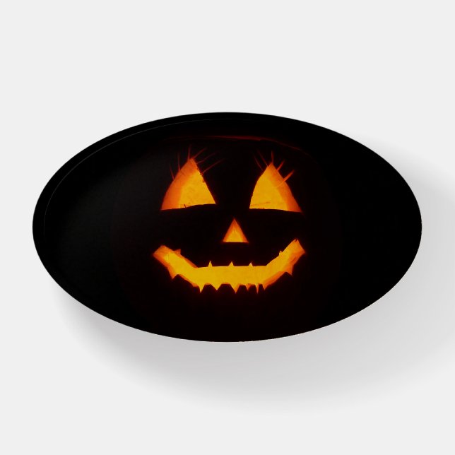 Lighted Jack O Lantern  Paperweight (Front)