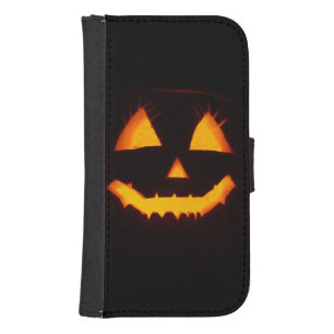 Lighted Jack O Lantern  Galaxy S4 Wallet Case