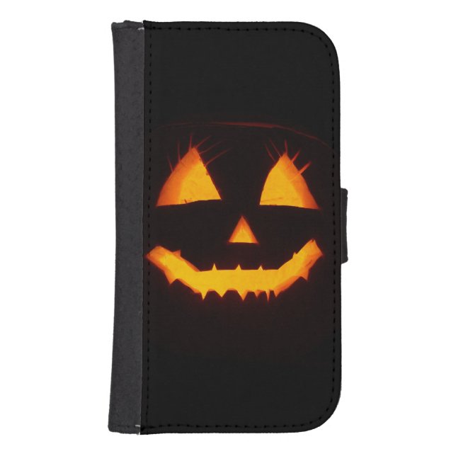 Lighted Jack O Lantern  Samsung Galaxy Wallet Case (Front)