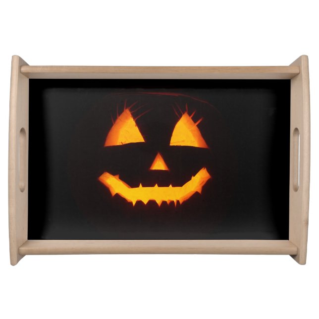 Lighted Jack O Lantern  Serving Tray (Front)