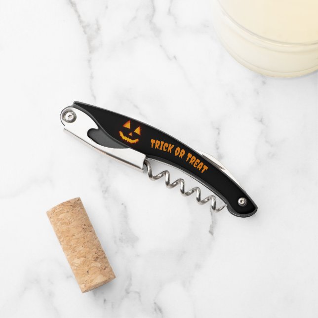 Lighted Jack O Lantern  Waiter's Corkscrew (Front)