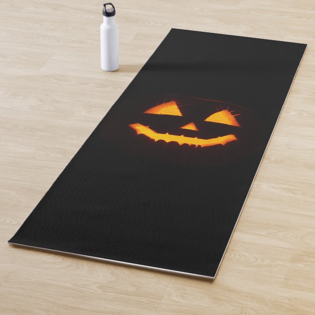 Lighted Jack O Lantern  Yoga Mat (In Situ)