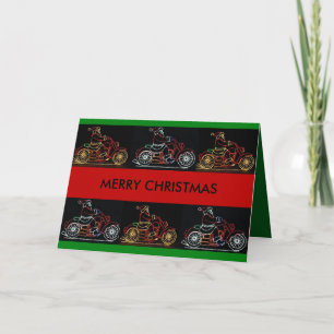 Lighted Motorcycles Christmas card