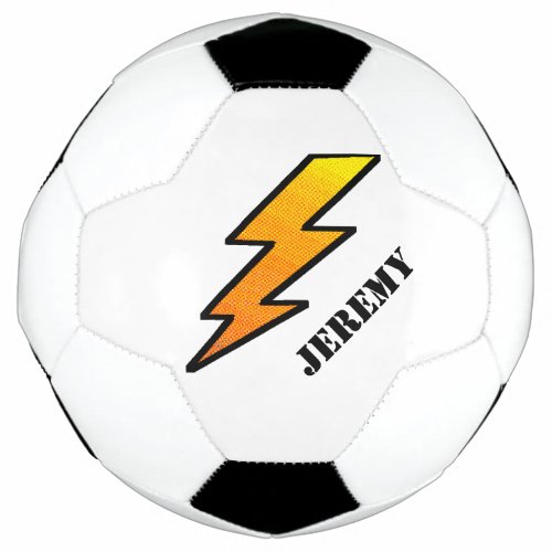Lightening Bolt Custom Soccer Ball
