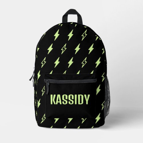 Lightening Bolts Printed Backpack