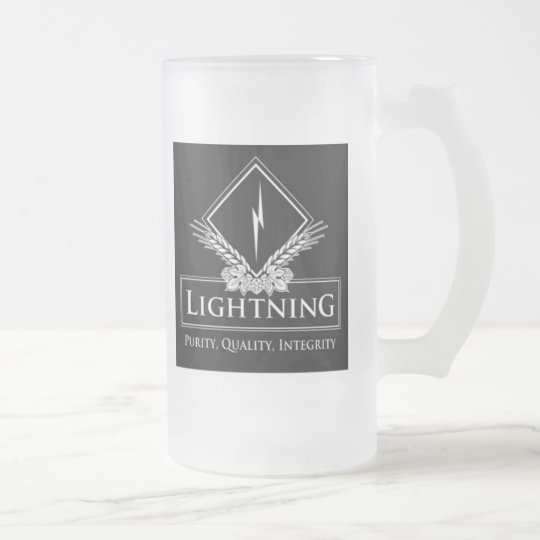 Lightening Frosted Glass Beer Mug