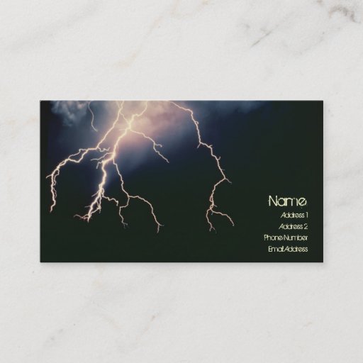 Customizable Lightening Profile Card Business Card Templates