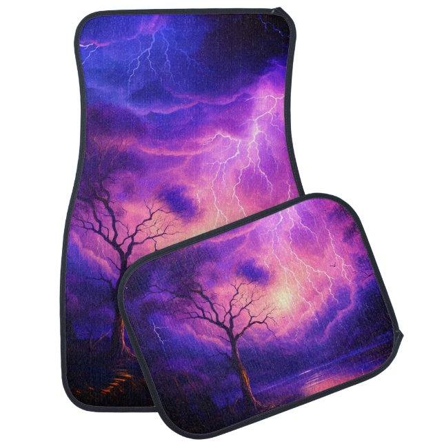 Lightening Storm Car Floor Mat (Set)