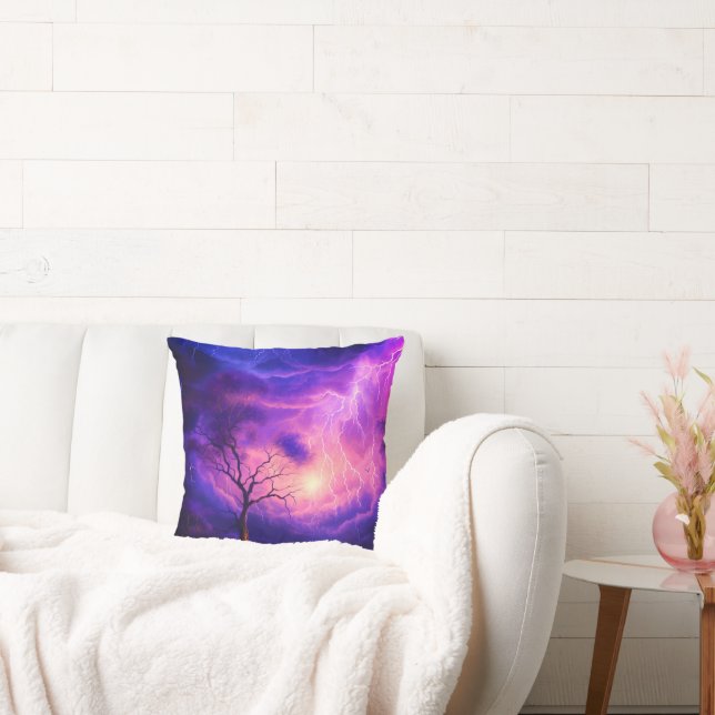 Lightening Storm Throw Pillow (Couch)