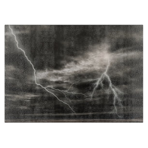Lightening Strike Glass Cutting Board