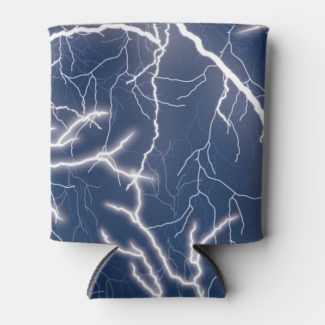 Lightening Strike - Thunder Strike Design Can Cooler (Front)