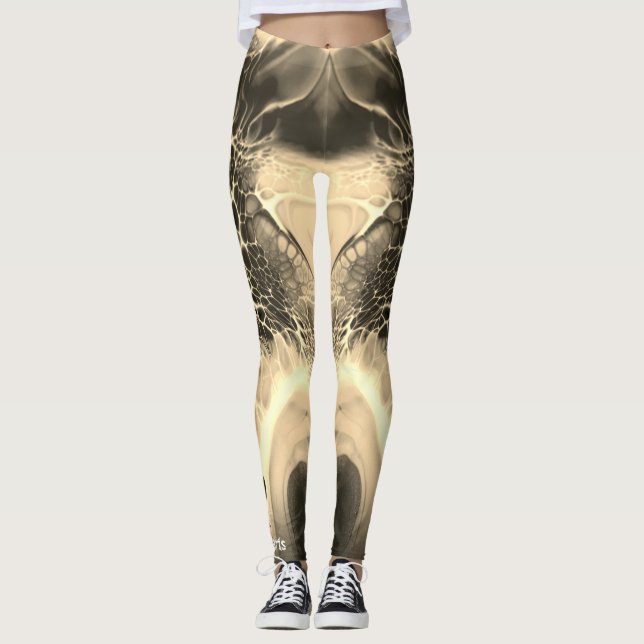 lightening web lacing gray butterfly wings leggings (Front)